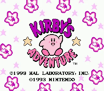 Kirby's Adventure (USA) screen shot title